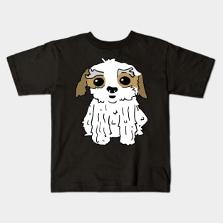 Cute Shih Tzu Puppy Illustration Kids T-Shirt